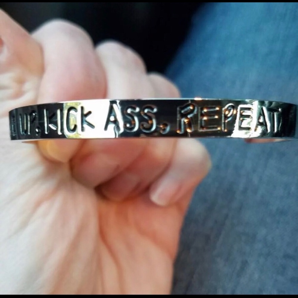 “Wake Up, Kick A**, Repeat” Bracelet